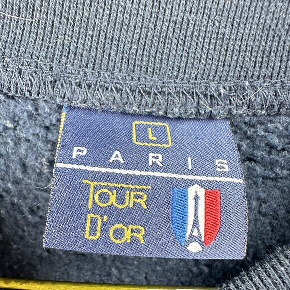 Universite Paris Crewneck Sweatshirt Size L, Navy Blue, 21x27 - Picture 4 of 8
